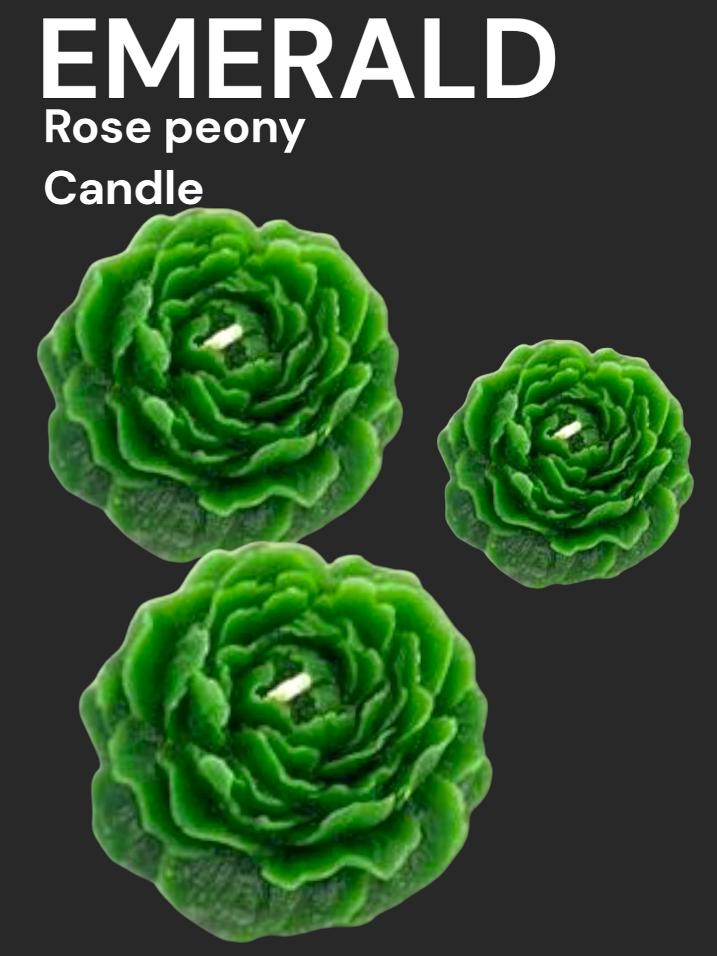 Sorcish Emerald peony scented Set of 6 (Green)