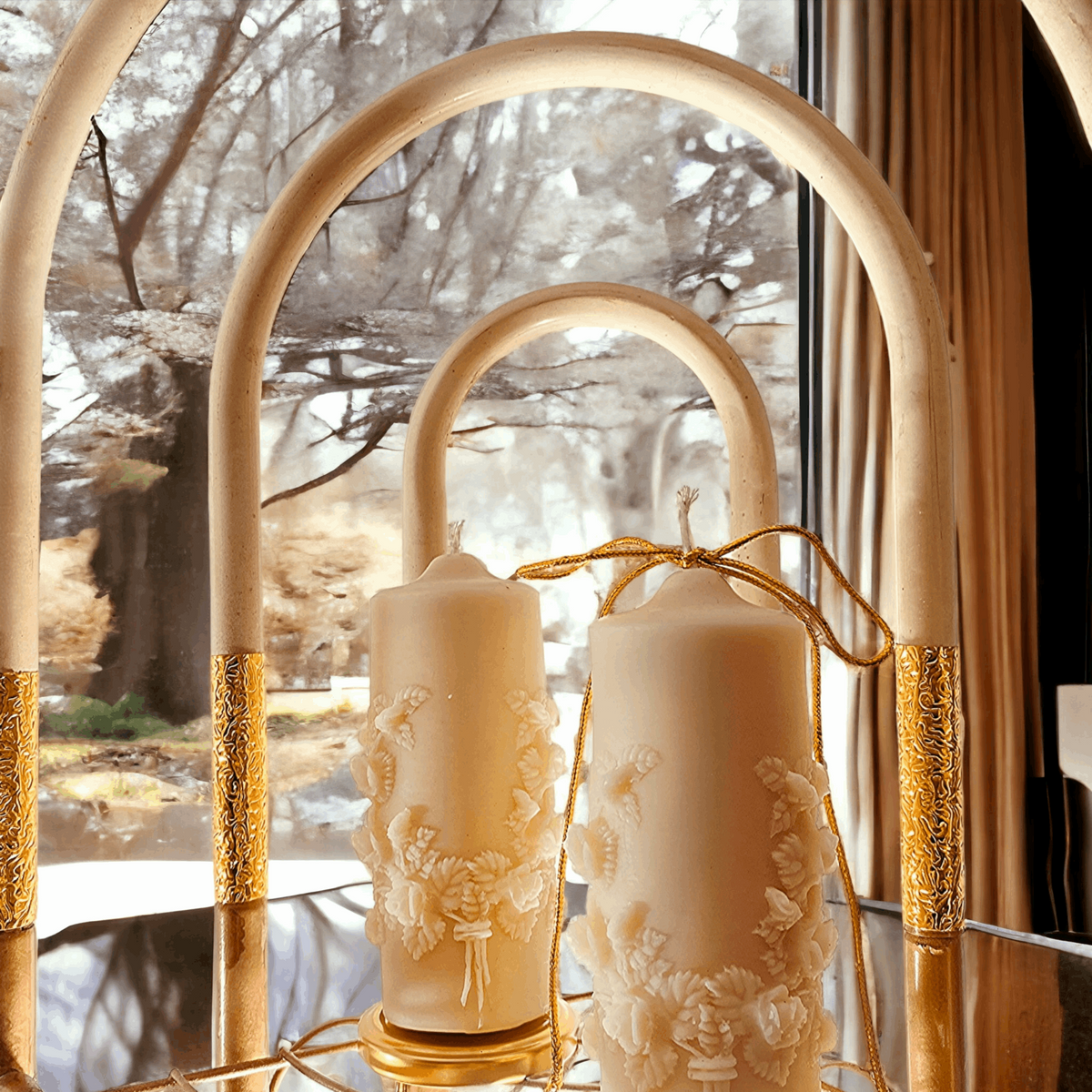 Wax Luxurious Rose Design Scented Candle