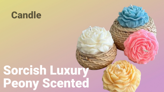 Sorcish Luxury Peony Scented Candle (Pack of 4)