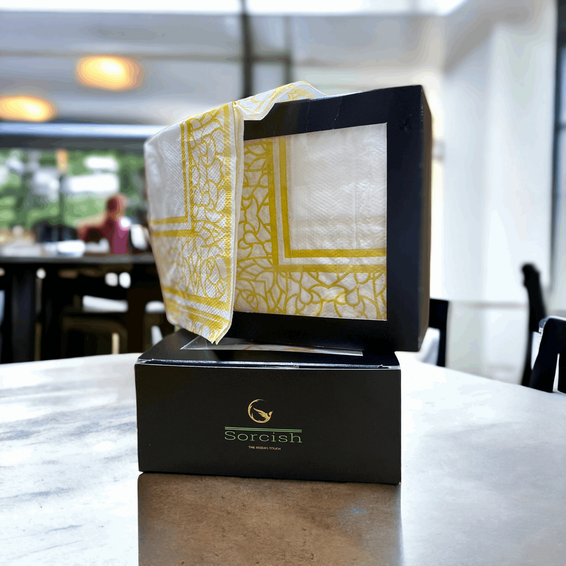 "sorcish square pattern tissue paper napkins"