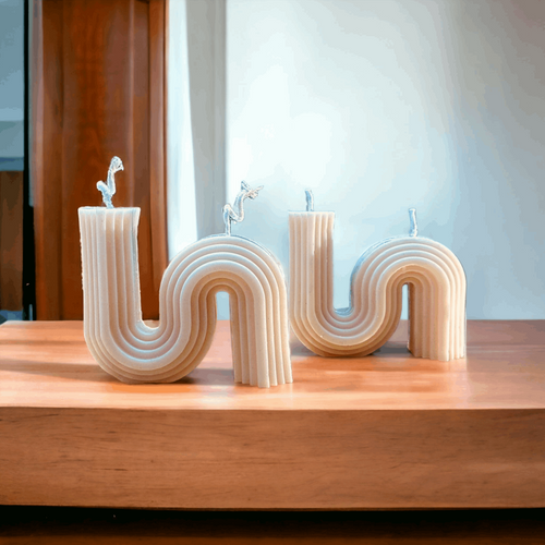"Modern S Shape Candle | Premium Home Decor"