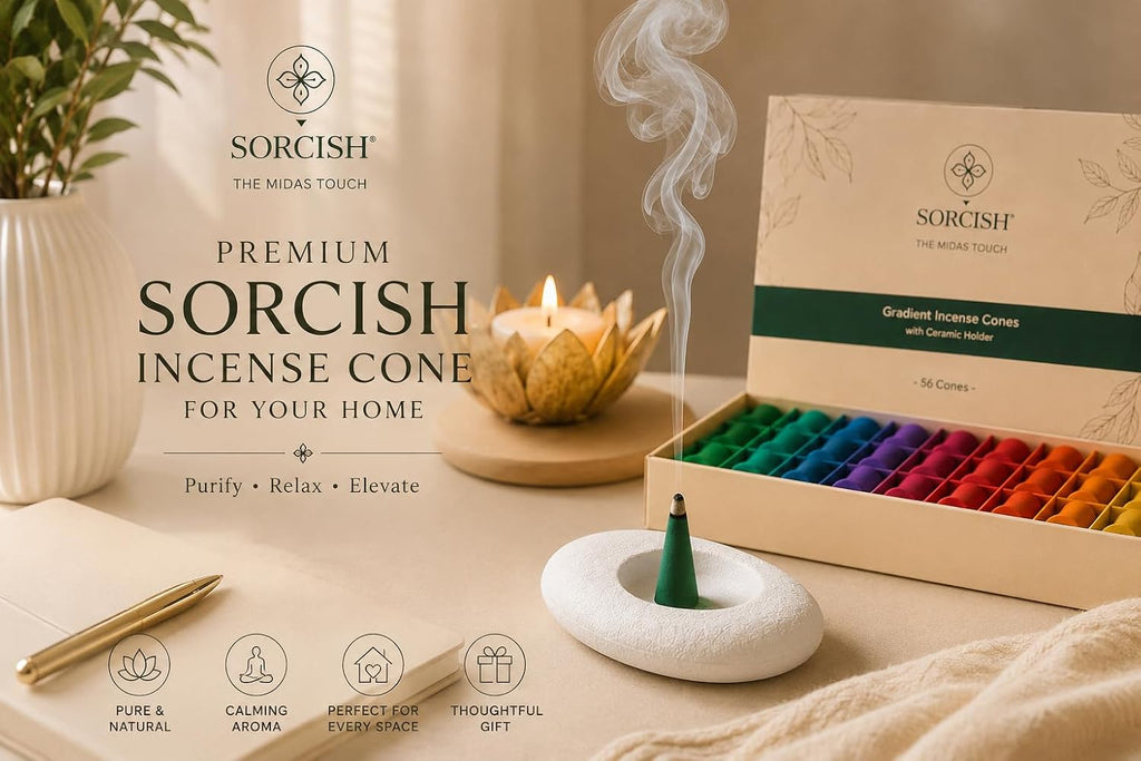 Scented Dhoop Cones Mix with Premium Incense Holder