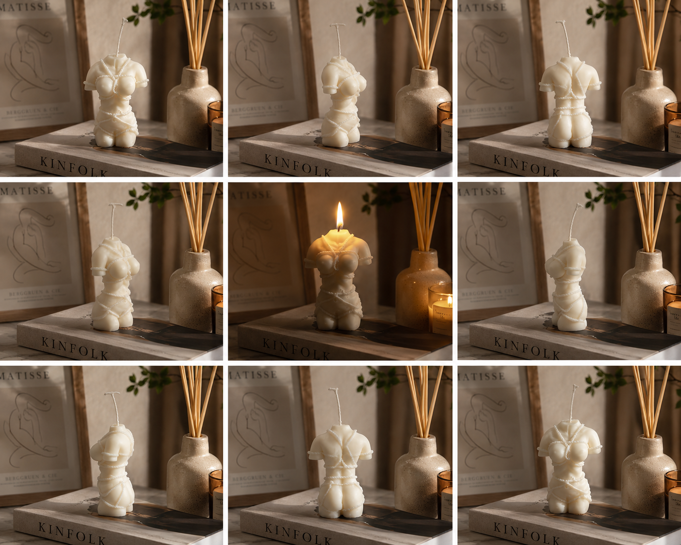 Sorcish Éternelle Muse Luxury Female Body Candle | Handmade Soy Wax Sculptural Candle