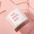 sorcish personalized messege candle 