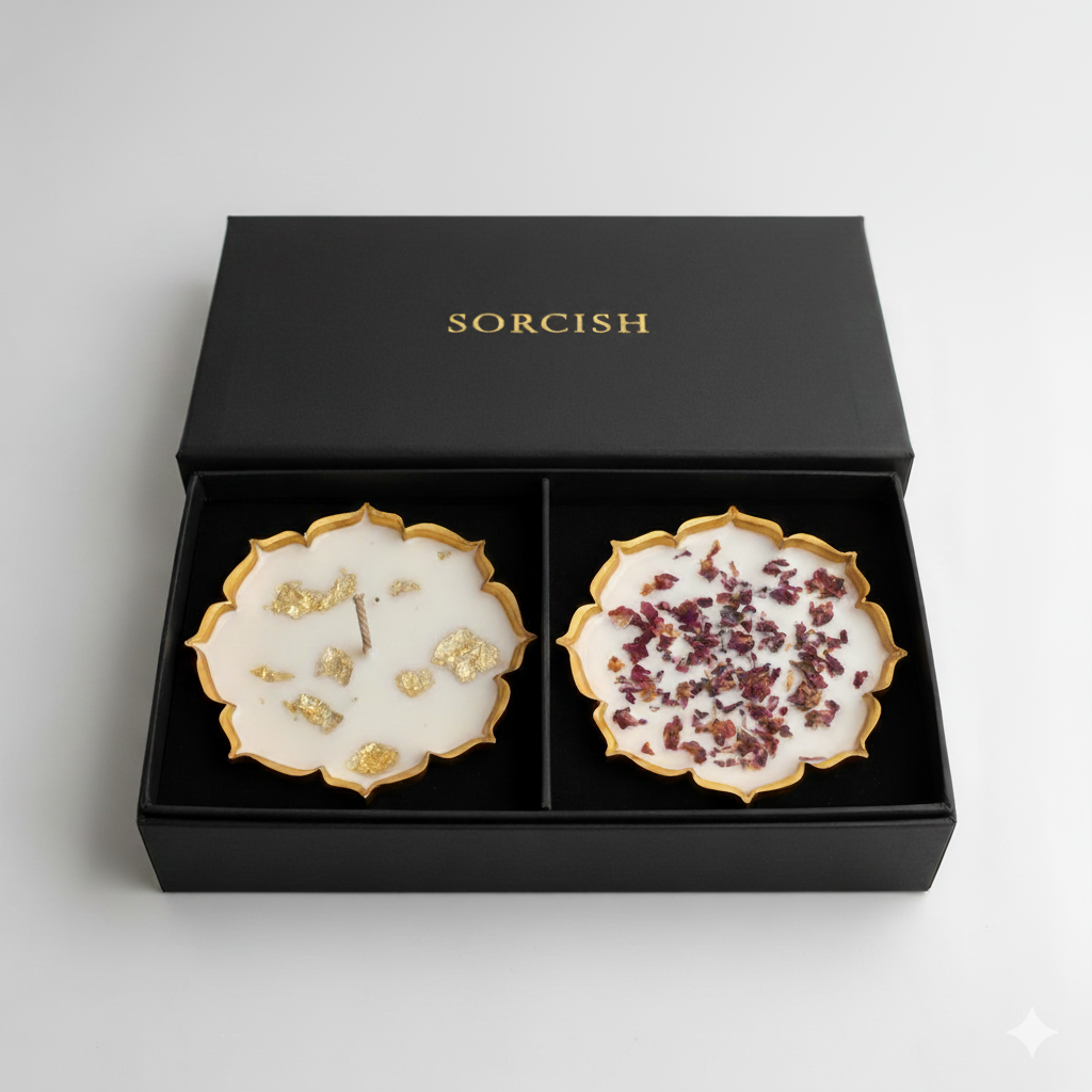 The Sorcish Urli Candle Duo: Luxury Corporate Diwali Gift Hampe