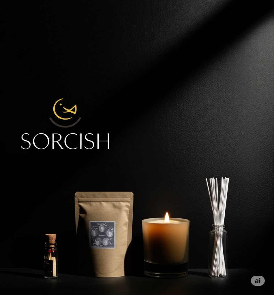 Sorcish Luxe Pearl Wick Candle – Clean-Burn, Plant-Based Soy Wax | Refill Ready (250g–1kg)