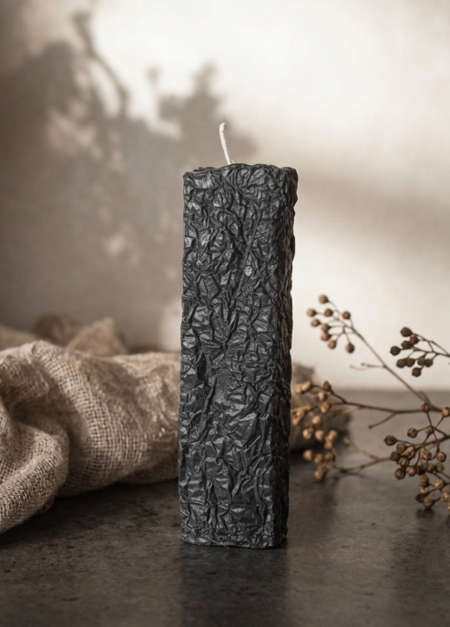 Sorcish Earth Stone Candle – Raw Textured Collection | Luxury Soy Wax Candle