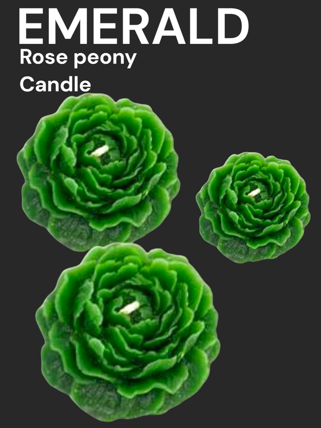 Sorcish Emerald peony scented Set of 6 (Green)