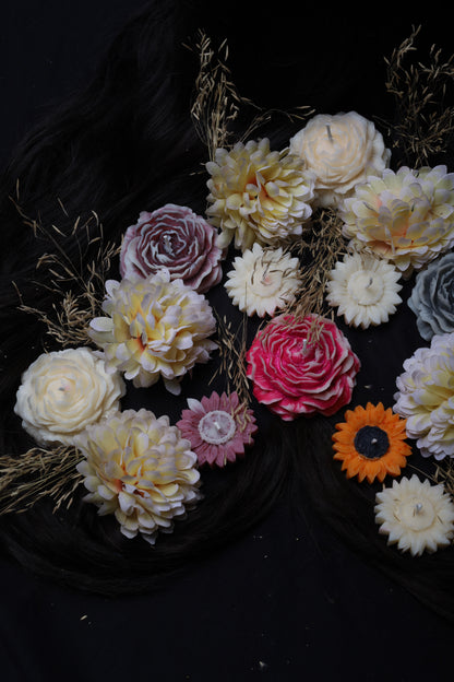 Luxury Flowers candle set of 6