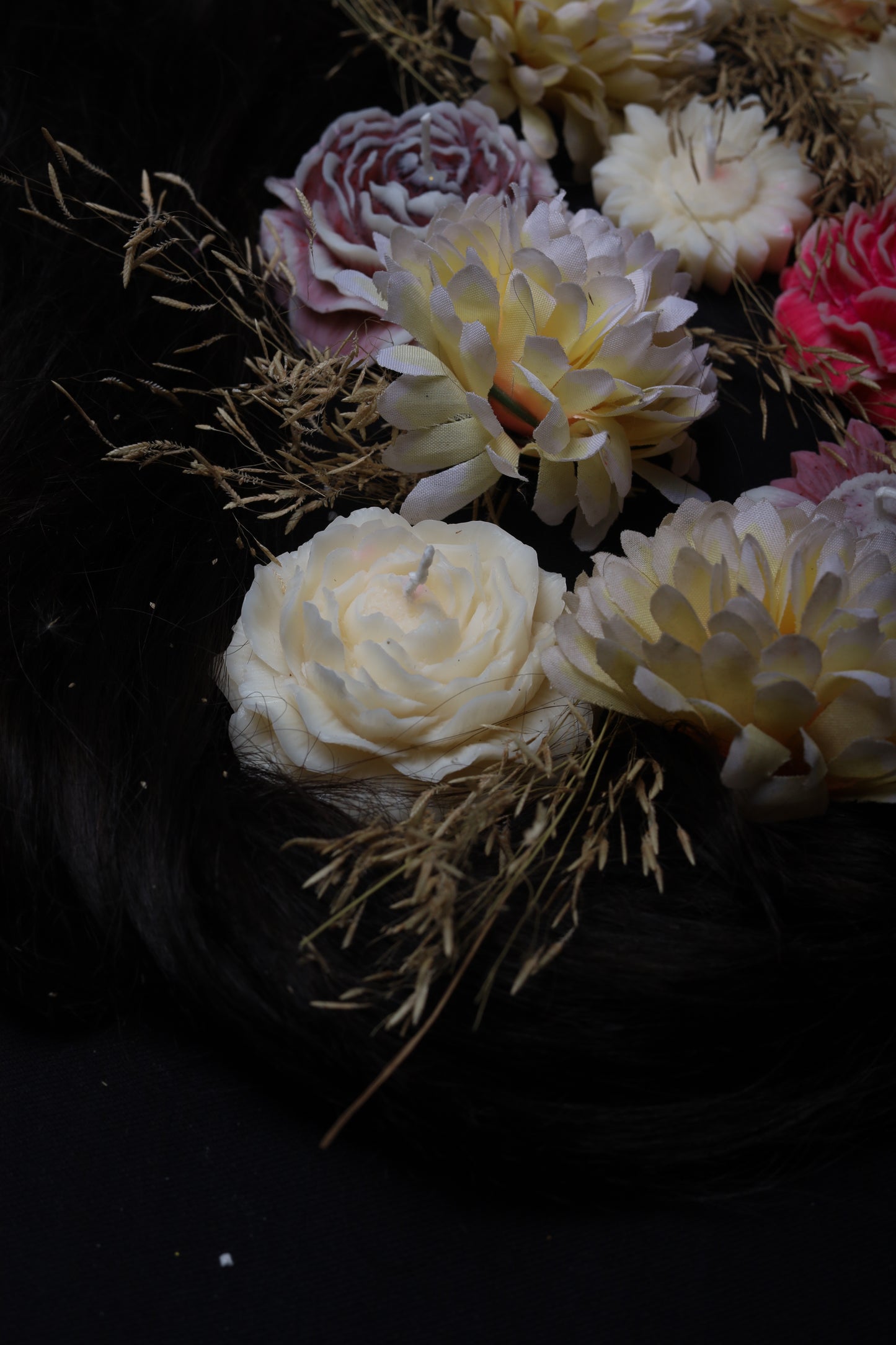 Luxury Flowers candle set of 6