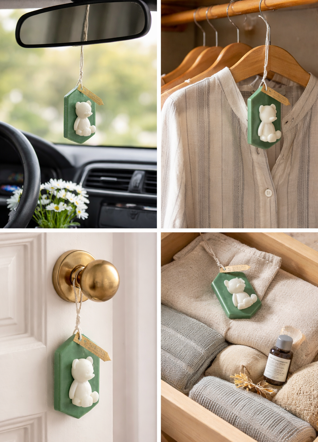 SORCISH Sweet Home Wax Sachet – Luxury Teddy Scented Sachet for Elegant Spaces