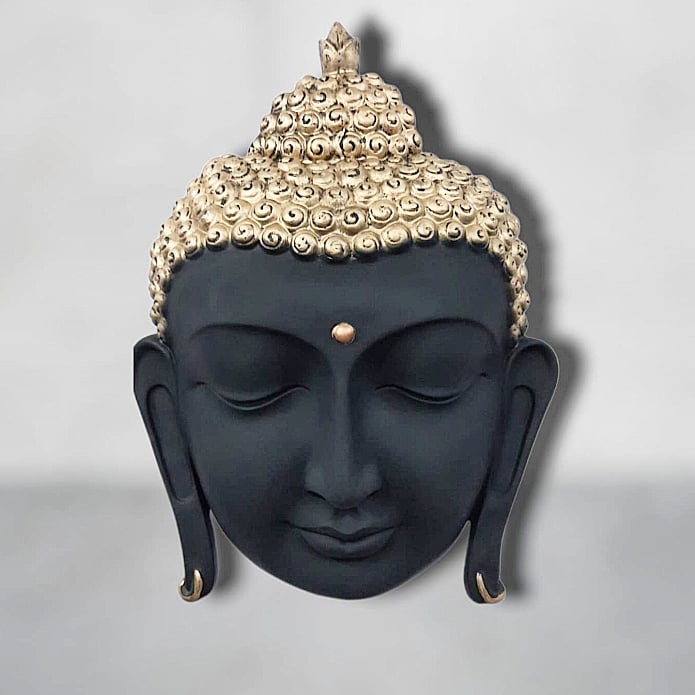 Sorcish Luxurious Buddha wall Mount Sculpture - Black & GOLD- Large size