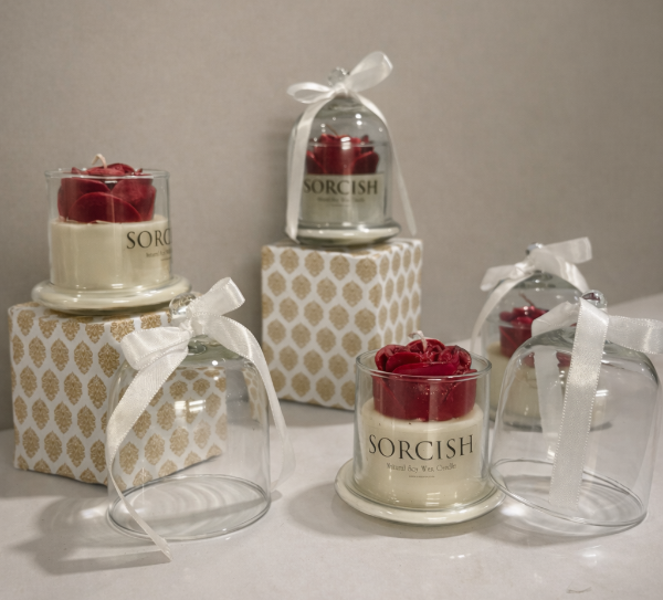 Valentine bell cup candle by SORCISH| 100% soy wax| Scented