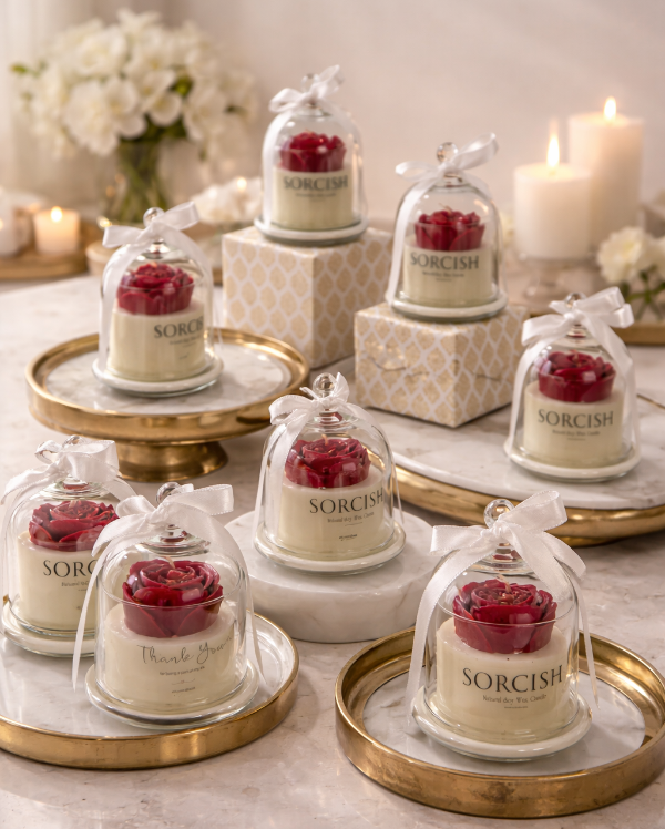 Valentine bell cup candle by SORCISH| 100% soy wax| Scented