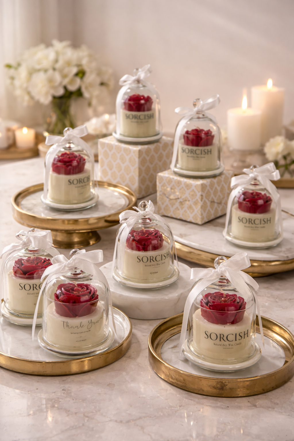 Valentine bell cup candle by SORCISH| 100% soy wax| Scented