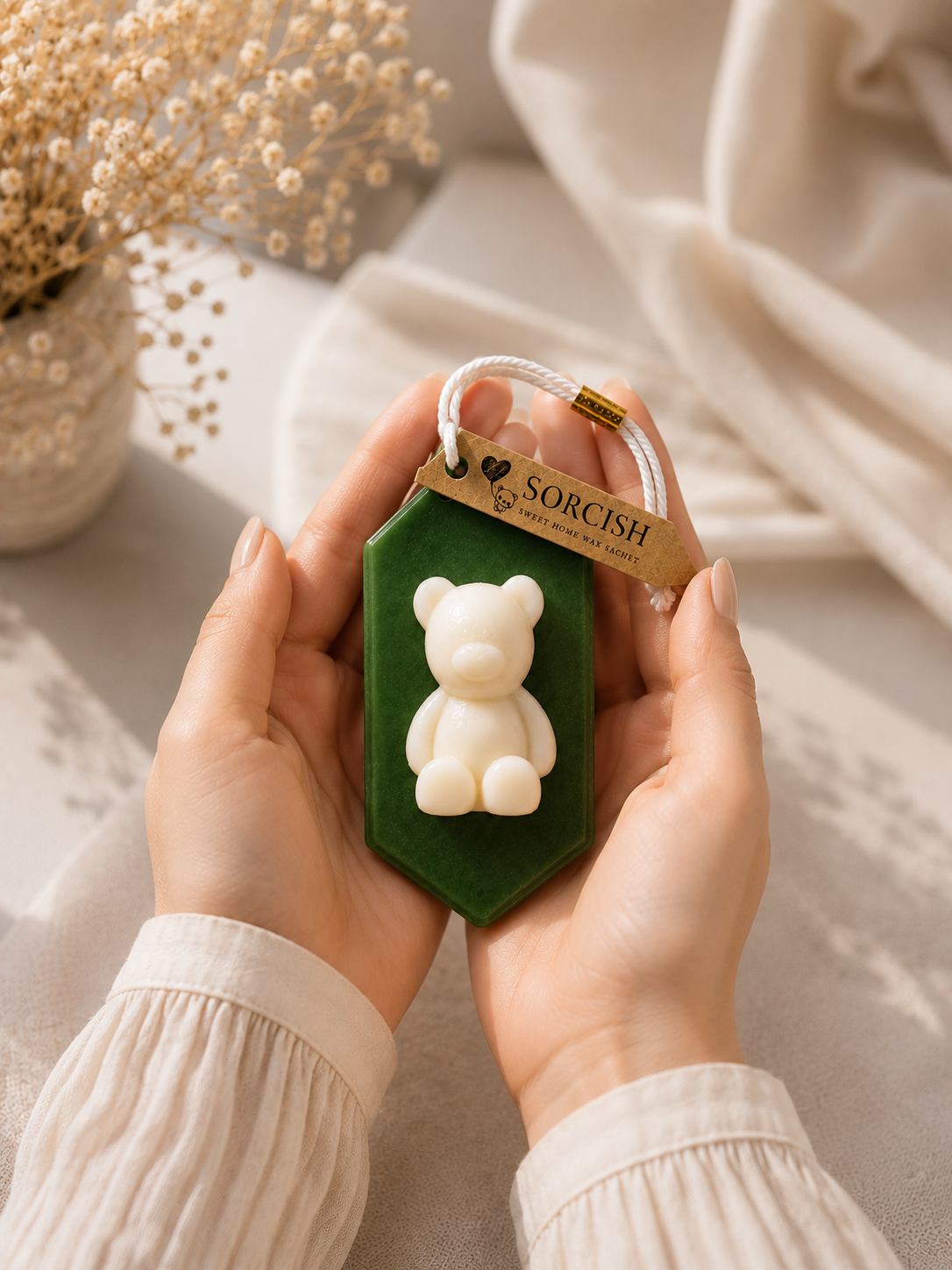 SORCISH Sweet Home Wachssachet – Luxuriöses Teddy-Duftsachet für stilvolle Räume