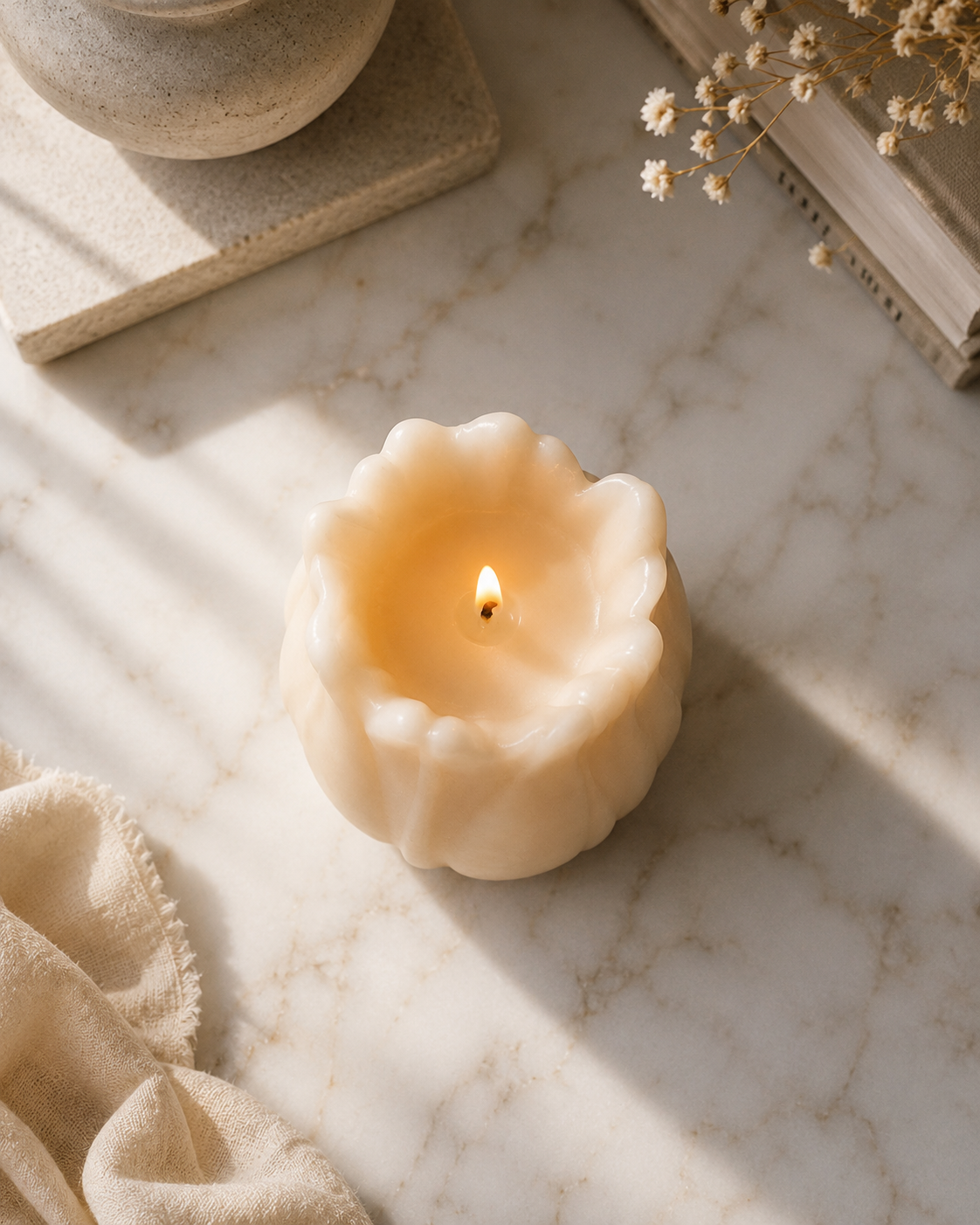 Sorcish lotus flower candle buy 1 get 1 free