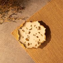 Decorative stone with a unique pattern on a textured surface