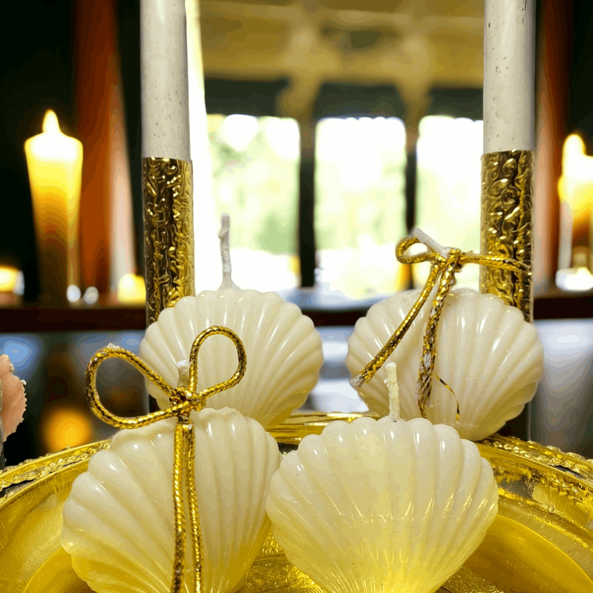 Seashell Candle Pack of 4
