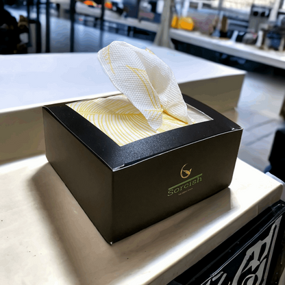 sorcish yellow leaf tissue paper napkins
