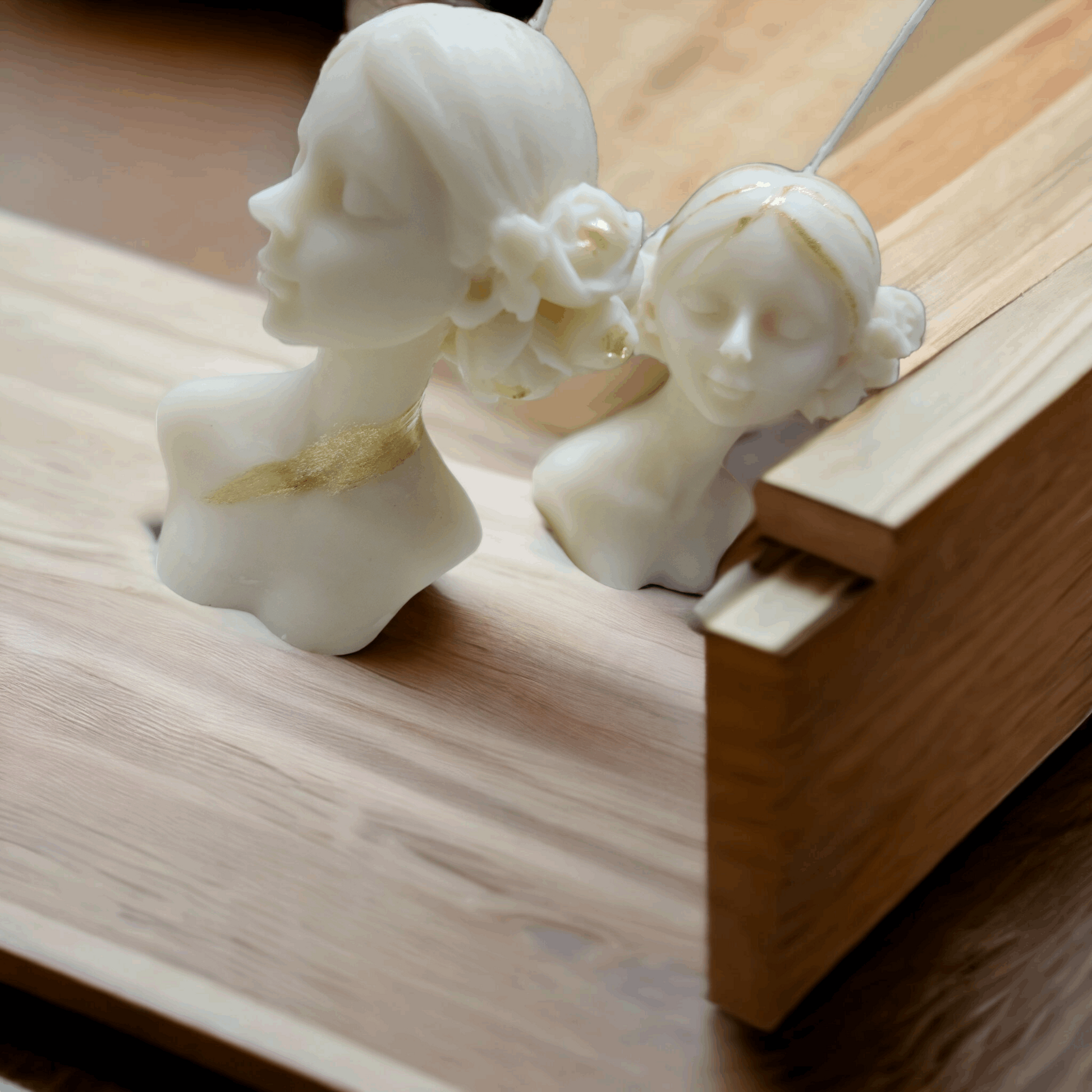 Sorcish White Flower Lady Head Candle| Premium Collection