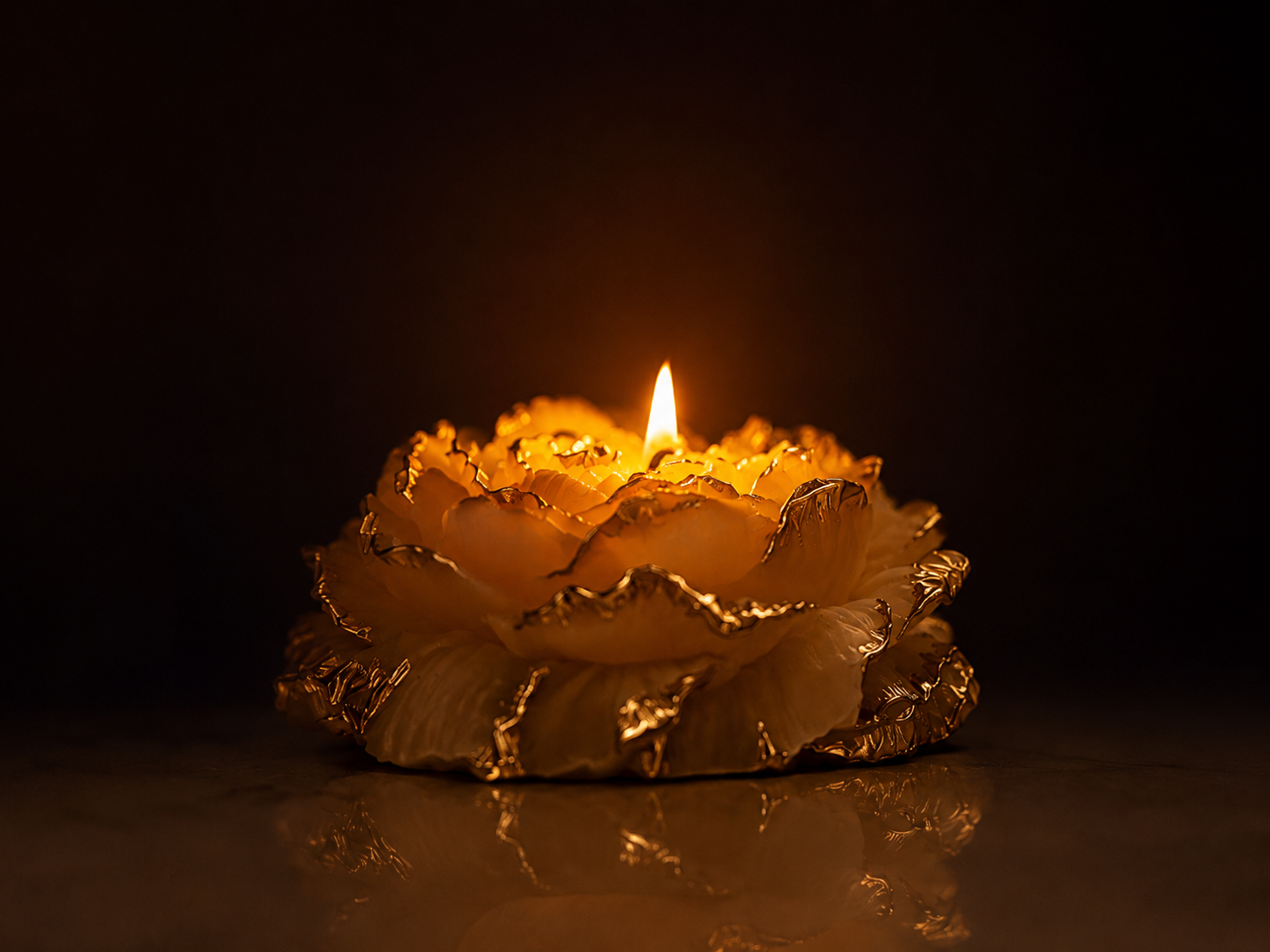 Sorcish Luxe gold Scented Flower Set of 6 - gold foil texture