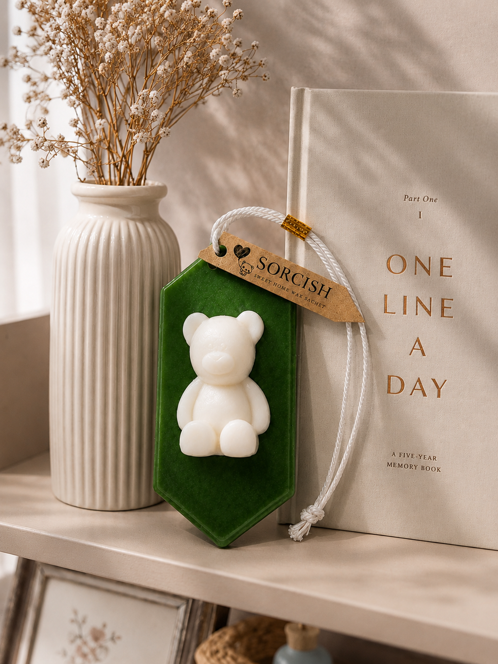SORCISH Sweet Home Wax Sachet – Luxury Teddy Scented Sachet for Elegant Spaces