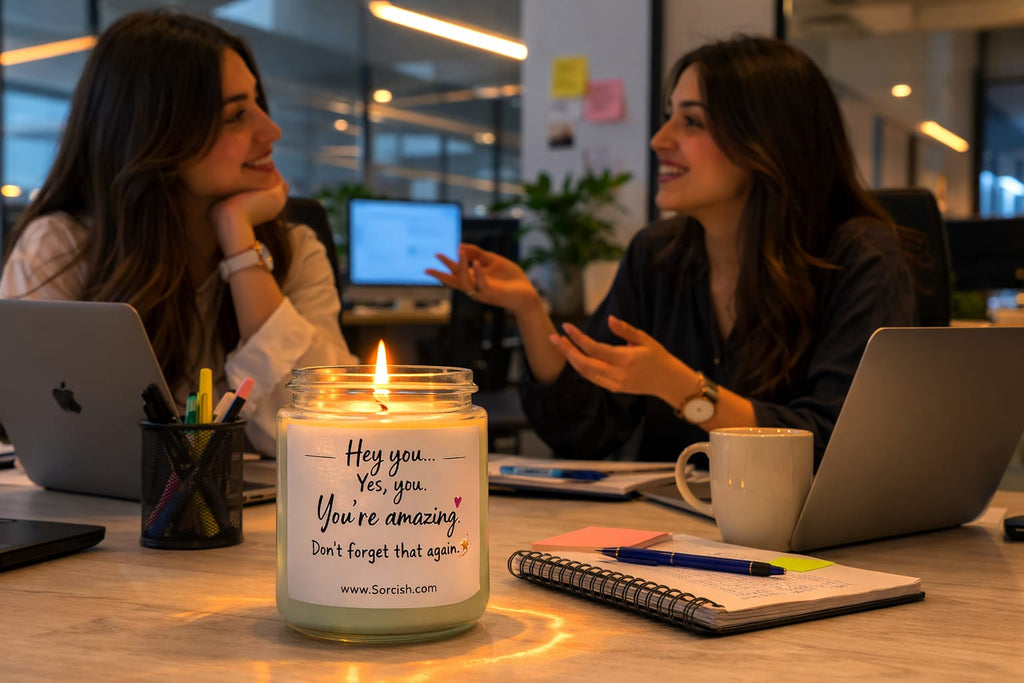 Bougie Pot Message Motivateur – « Hé toi, tu es incroyable » Bougie Jarre Parfumée | Cadeau d'amour-propre, bougie d'affirmation positive
