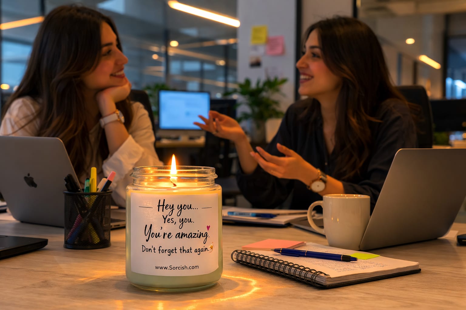 Motivational Message Candle – “Hey You, You're Amazing” Scented Jar Candle | Self Love Gift, Positive Affirmation Candle