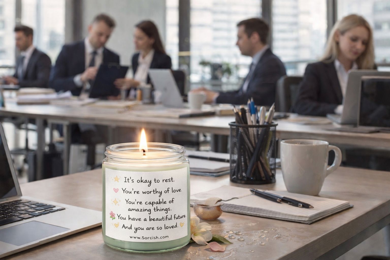 Gentle Reminder Affirmation Candle – Inspirational Self Love Soy Wax Candle | Luxury Gift by Sorcish