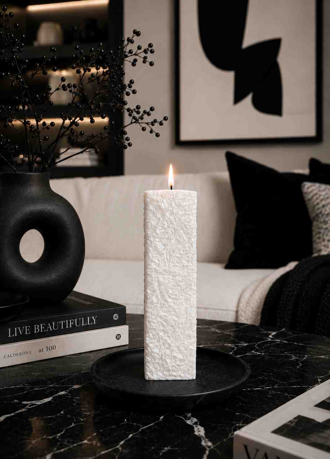 Bougie Sorceress Terre Pierre – Collection Texture Brute | Bougie de Luxe en Cire de Soja