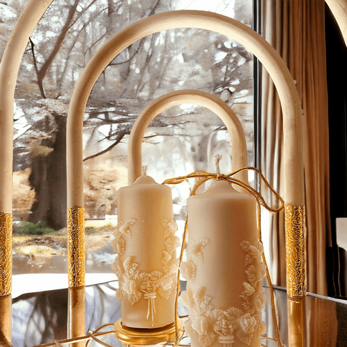 Wax Luxurious Rose Design Scented Candle