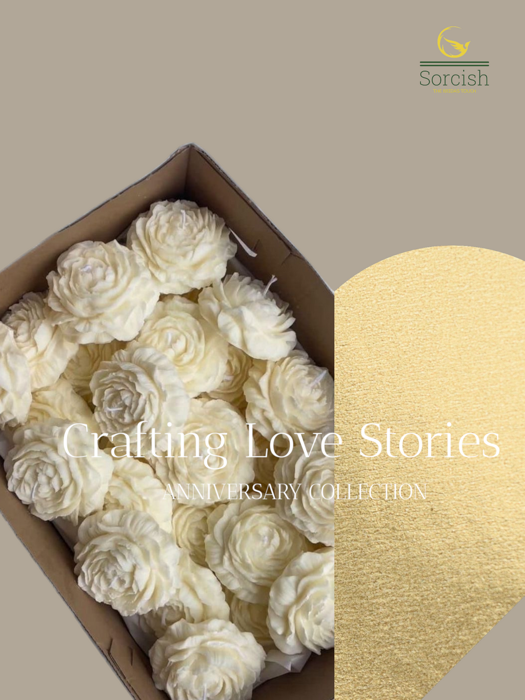 White Rose Peony Scented Flowers Set of 6