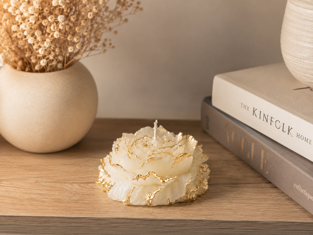 Sorcish Luxe gold Scented Flower Set of 6 - gold foil texture