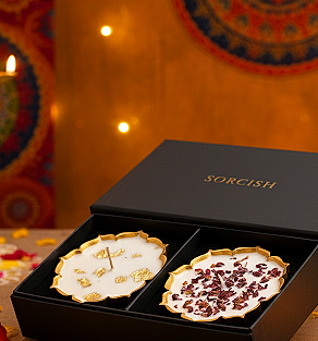 The Sorcish Urli Candle Duo: Luxury Corporate Diwali Gift Hampe