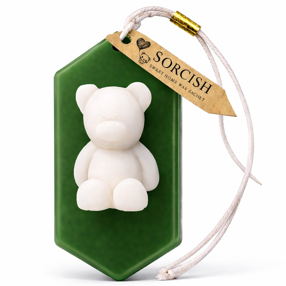 SORCISH Sweet Home Wax Sachet – Luxury Teddy Scented Sachet for Elegant Spaces